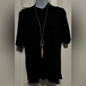 NWT Calvin Klein Mock Neck Short Sleeved Sweater